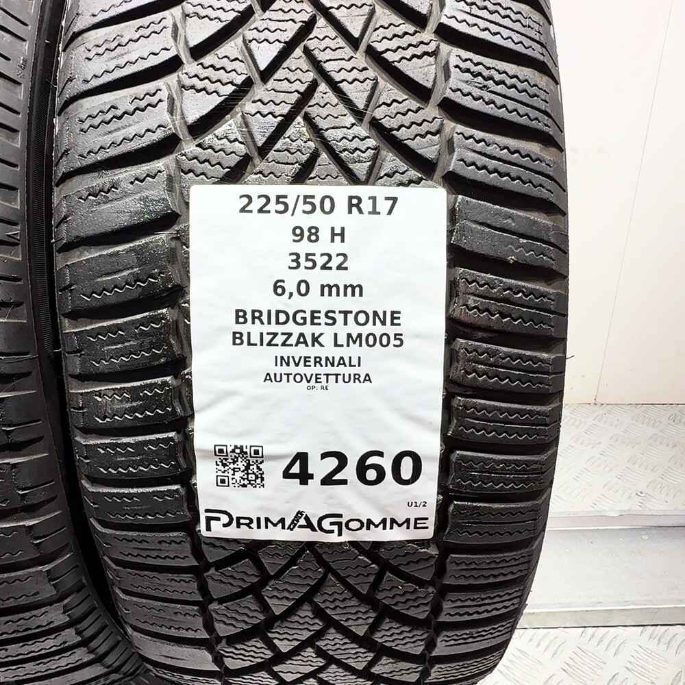 Gomme usate BRIDGESTONE Blizzak LM005 225/50 R17 98H – foto 03 | Prima Gomme BRIDGESTONE Blizzak LM005 225/50 R17 98H, dettaglio fotografico 3