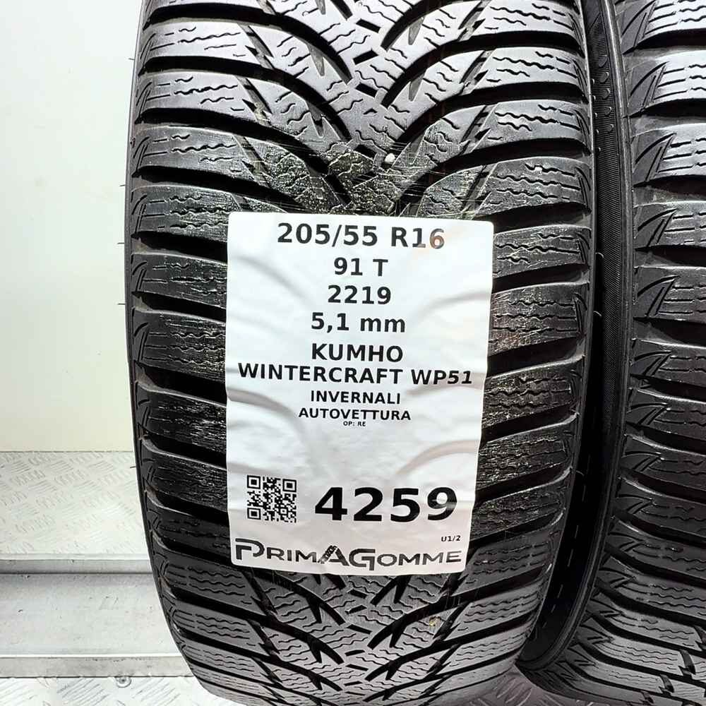 Gomme usate Kumho Wintercraft WP51 205/55 R16 91T – foto 03 | Prima Gomme Kumho Wintercraft WP51 205/55 R16 91T, dettaglio fotografico 3