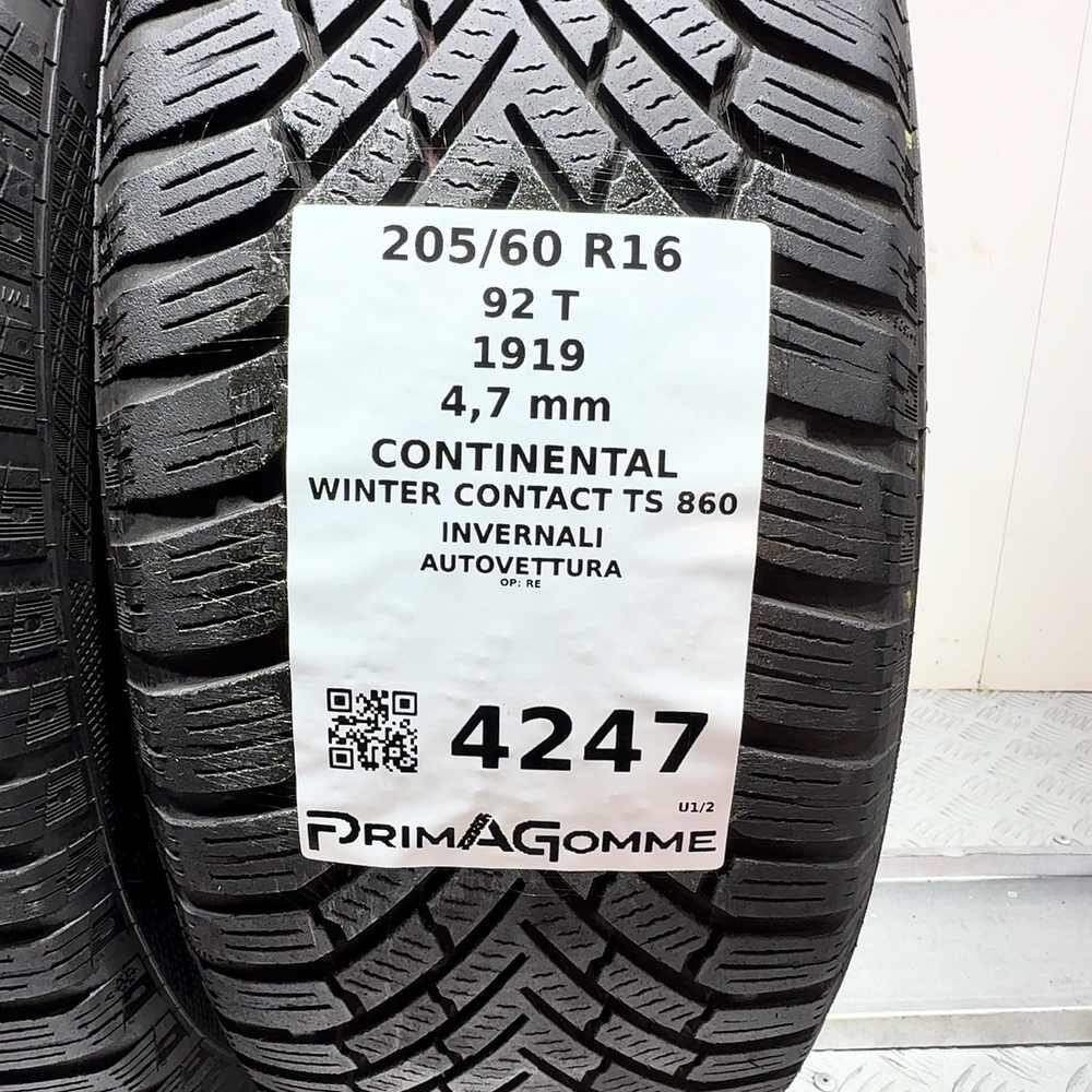 Gomme usate CONTINENTAL Winter Contact TS 860 205/60 R16 92T – foto 03 | Prima Gomme CONTINENTAL Winter Contact TS 860 205/60 R16 92T, dettaglio fotografico 3