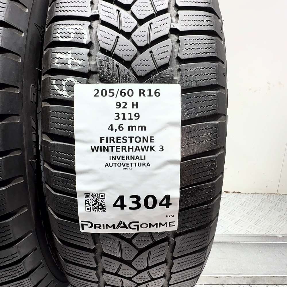 Gomme usate FIRESTONE Winterhawk 3 205/60 R16 92H – foto 03 | Prima Gomme FIRESTONE Winterhawk 3 205/60 R16 92H, dettaglio fotografico 3