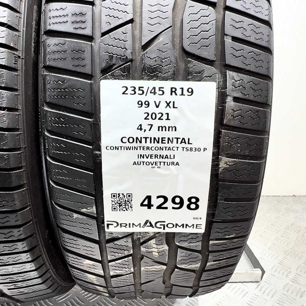 Gomme Usate 235 45 R19 99V XL Continental Contiwintercontact TS830 P Invernali | Gomme Usate | PrimaGomme.it CONTINENTAL Contiwintercontact TS830 P 235/45 R19 99V, dettaglio fotografico 3