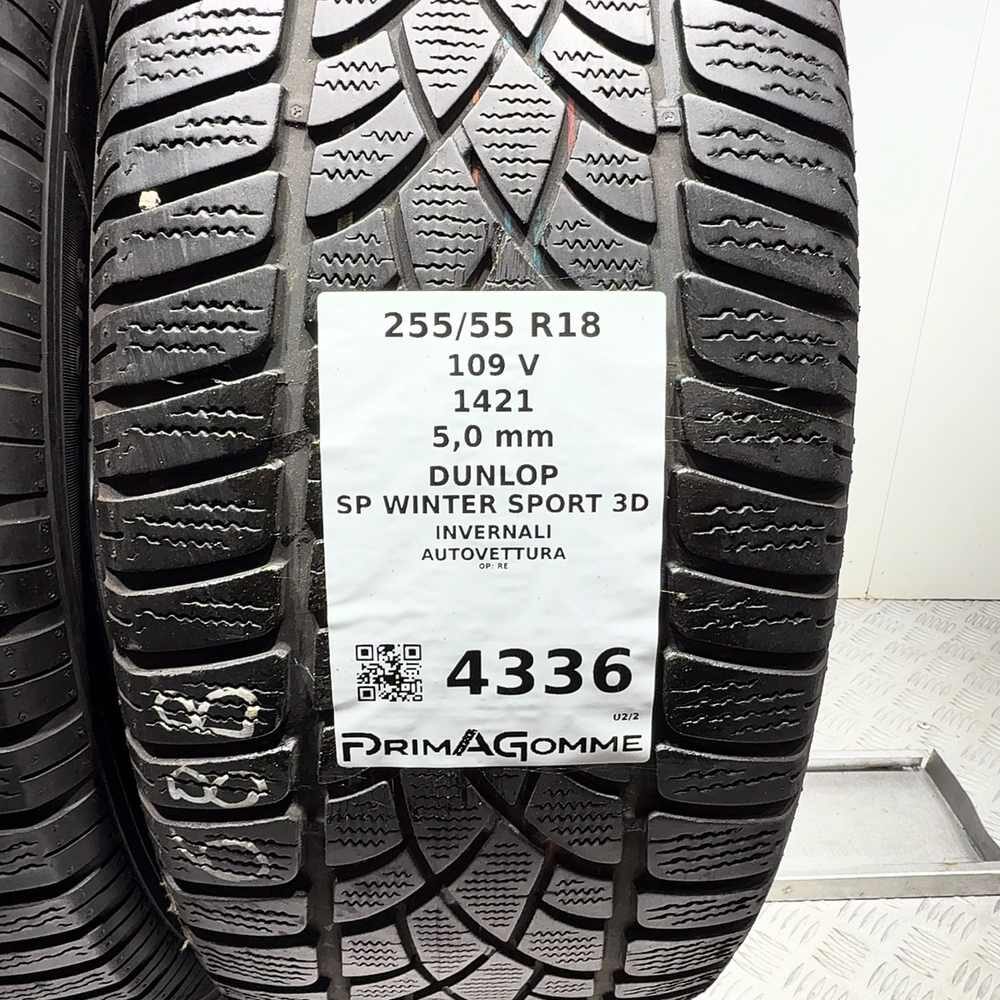 Gomme Usate 255 55 R18 109V Dunlop SP Winter Sport 3D 71% Invernali | Gomme Usate | PrimaGomme.it DUNLOP SP Winter Sport 3D 255/55 R18 109V, dettaglio fotografico 3