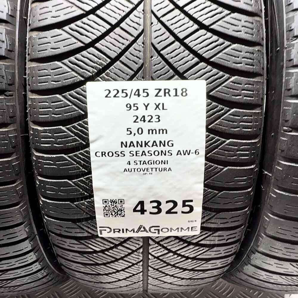 Gomme Usate 225 45 ZR18 95Y XL Nankang Cross Seasons AW-6 71% 4 Stagioni | Gomme Usate | PrimaGomme.it NANKANG Cross Seasons AW-6 225/45 ZR18 95Y: fino a 300 km/h, dettaglio fotografico 3