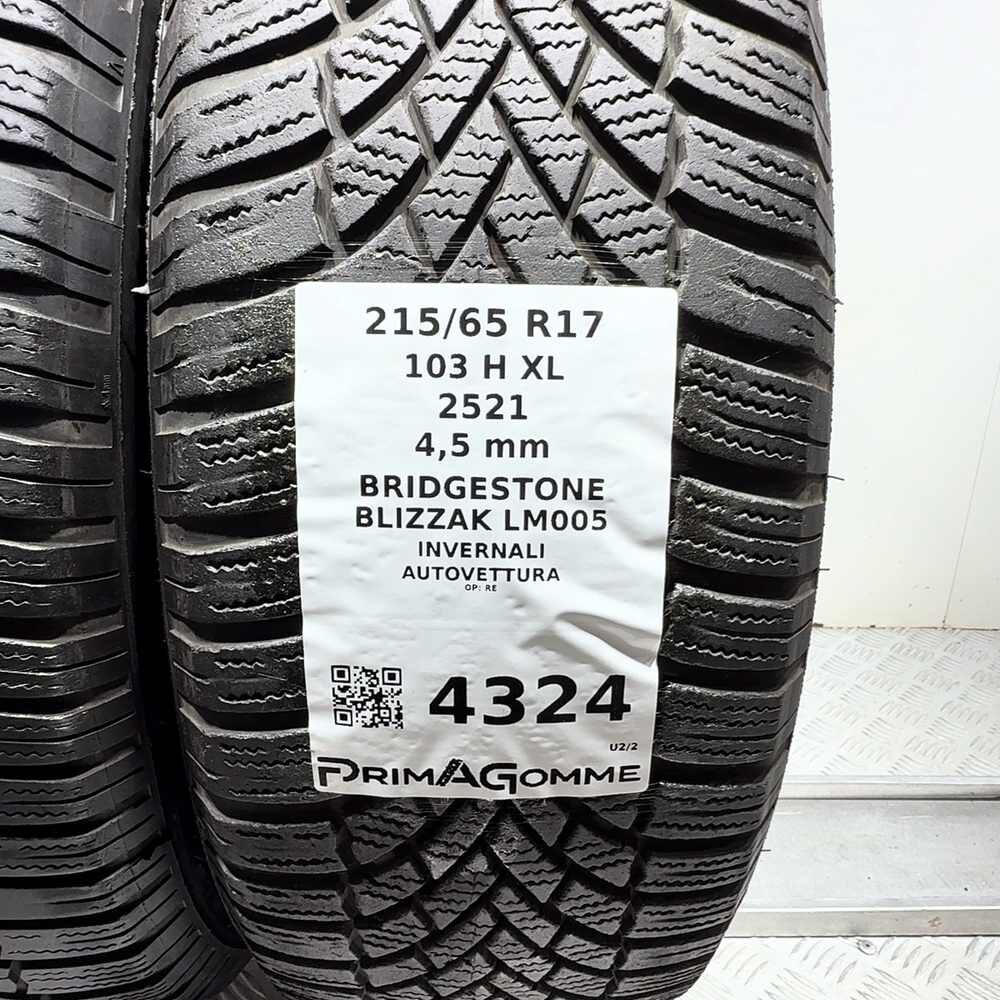 Gomme usate BRIDGESTONE Blizzak LM005 215/65 R17 103H – foto 03 | Prima Gomme BRIDGESTONE Blizzak LM005 215/65 R17 103H, dettaglio fotografico 3