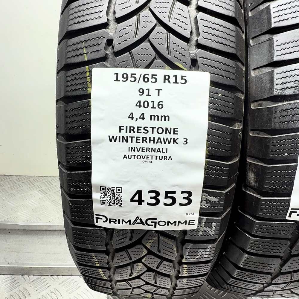 Gomme usate FIRESTONE Winterhawk 3 195/65 R15 91T – foto 03 | Prima Gomme FIRESTONE Winterhawk 3 195/65 R15 91T, dettaglio fotografico 3