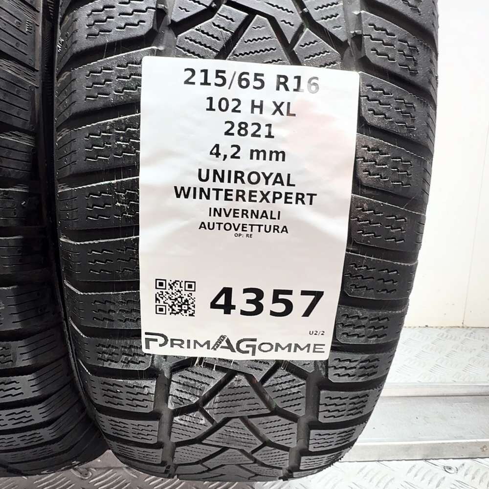 Gomme usate UNIROYAL Winterexpert 215/65 R16 102H – foto 03 | Prima Gomme UNIROYAL Winterexpert 215/65 R16 102H, dettaglio fotografico 3