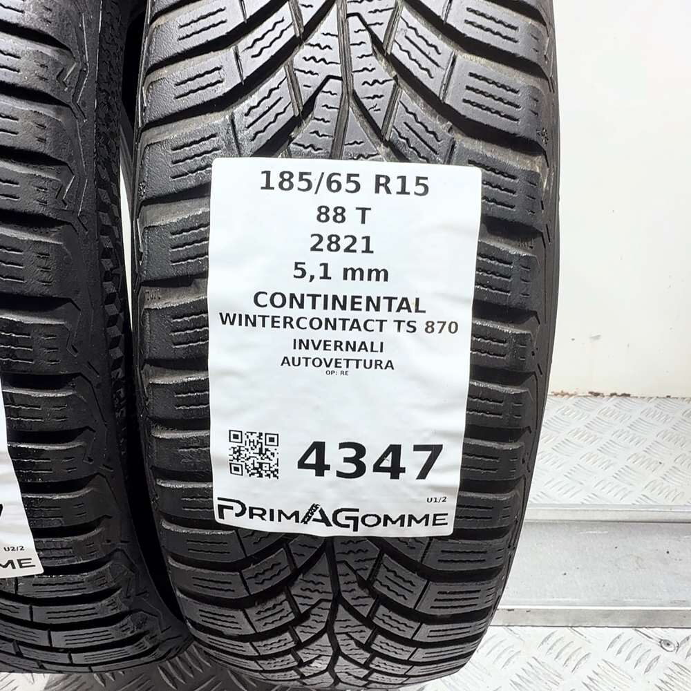 Gomme Usate 185 65 R15 88T Continental Wintercontact TS 870 73% Invernali | Gomme Usate | PrimaGomme.it CONTINENTAL Wintercontact TS 870 185/65 R15 88T, dettaglio fotografico 3