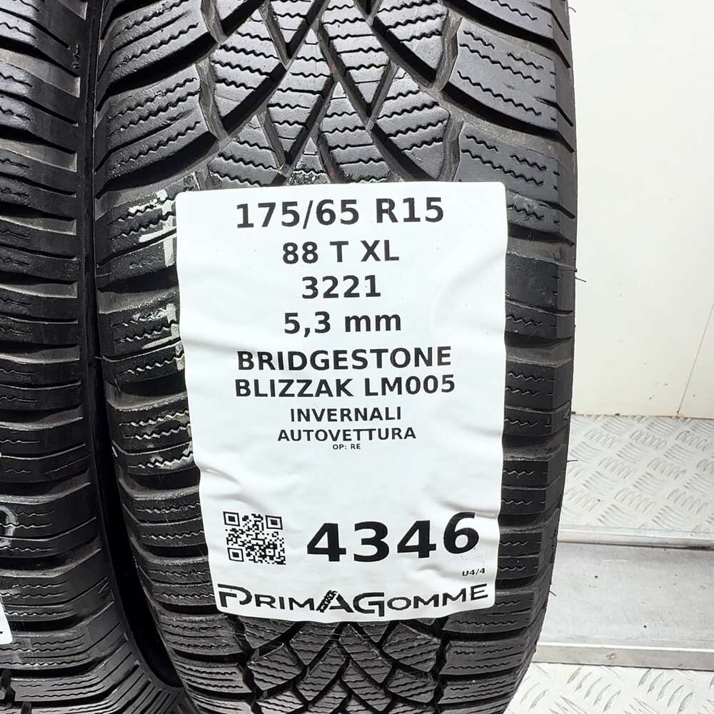 Gomme Usate 175 65 R15 88T XL Bridgestone Blizzak LM005 76% Invernali | Gomme Usate | PrimaGomme.it BRIDGESTONE Blizzak LM005 175/65 R15 88T, dettaglio fotografico 3