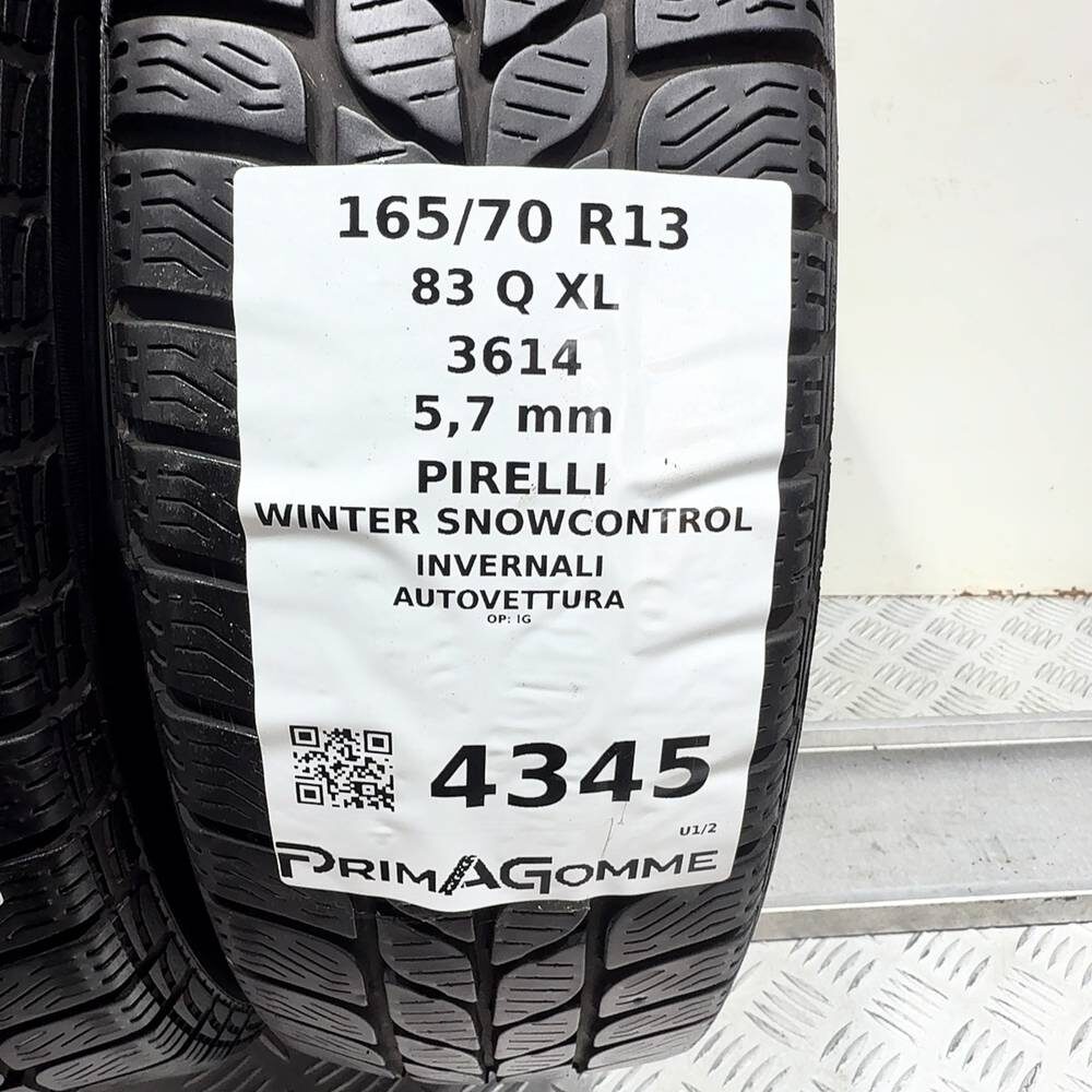 Gomme Usate 165 70 R13 XL 83Q Pirelli Winter Snowcontrol 81% Invernali | Gomme Usate | PrimaGomme.it PIRELLI Winter Snowcontrol 165/70 R13 83Q, dettaglio fotografico 3