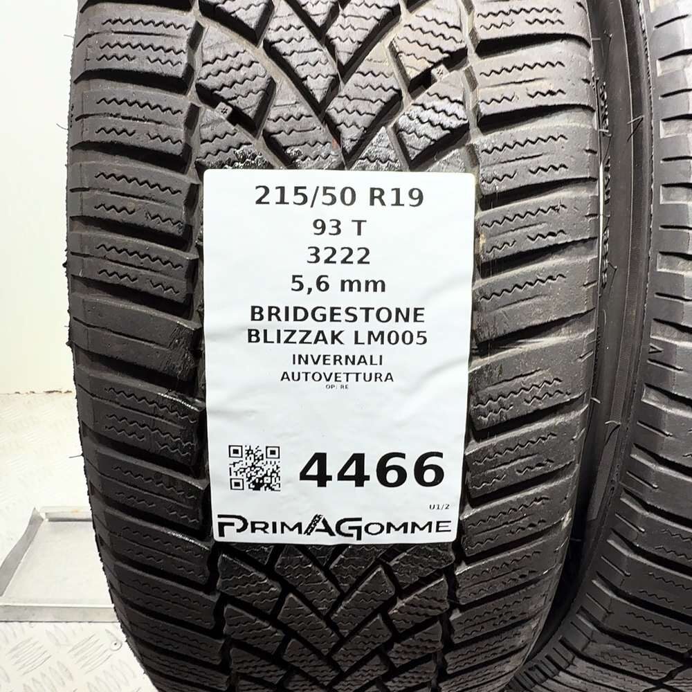 Gomme Usate 215 50 R19 93T Bridgestone Blizzak LM005 80% Invernali | Gomme Usate | PrimaGomme.it BRIDGESTONE Blizzak LM005 215/50 R19 93T, dettaglio fotografico 3