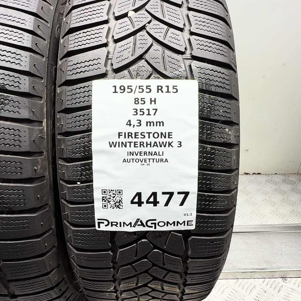 Gomme Usate 195 55 R15 85H Firestone Winterhawk 3 Invernali | Gomme Usate | PrimaGomme.it FIRESTONE Winterhawk 3 195/55 R15 85H, dettaglio fotografico 3