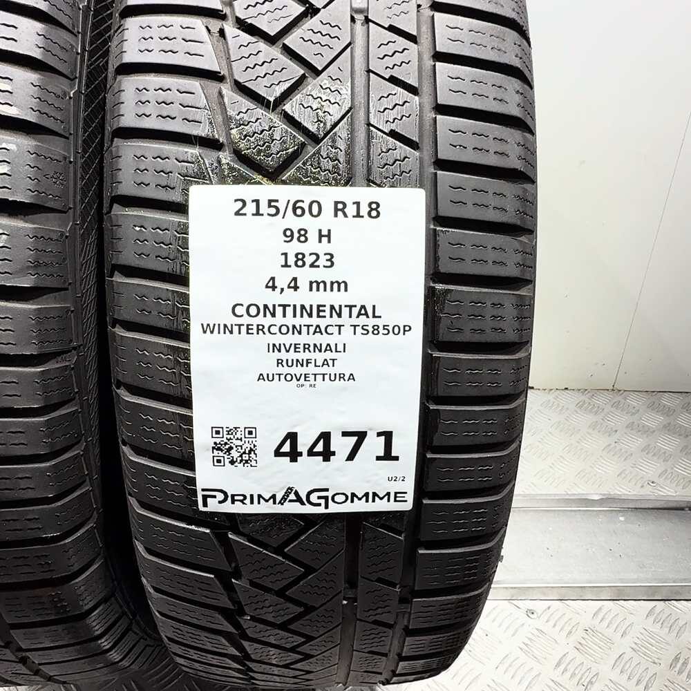Gomme Usate 215 60 R18 98H Continental Wintercontact TS850P RunFlat Invernali | Gomme Usate | PrimaGomme.it CONTINENTAL WinterContact TS850P 215/60 R18 98H, dettaglio fotografico 3