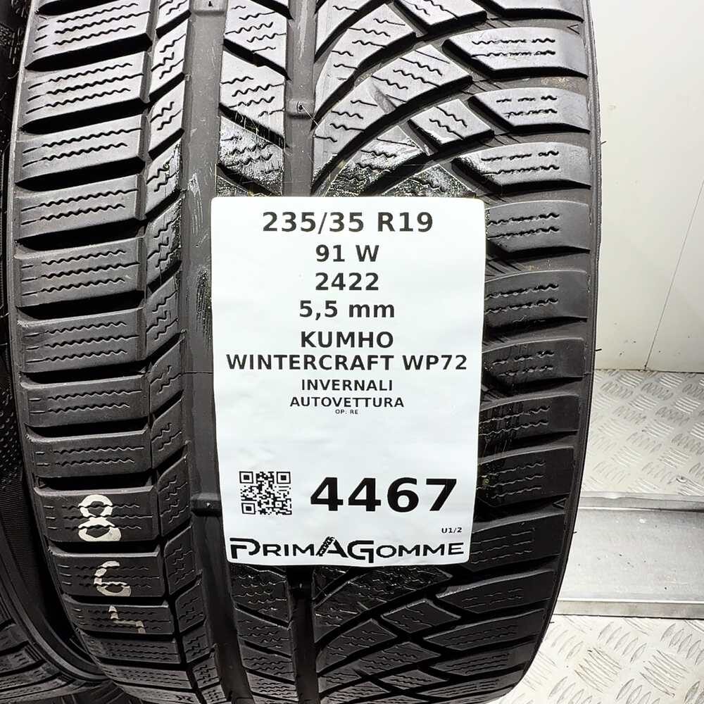 Gomme Usate 235 35 R19 91W Kumho Wintercraft WP72 79% Invernali | Gomme Usate | PrimaGomme.it Kumho Wintercraft WP72 235/35 R19 91W: fino a 270 km/h, dettaglio fotografico 3