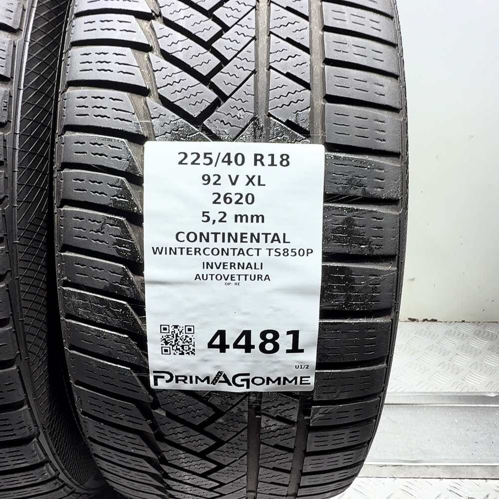 Gomme Usate 225 40 R18 92V XL Continental Wintercontact TS850P 74% Invernali | Gomme Usate | PrimaGomme.it CONTINENTAL WinterContact TS850P 225/40 R18 92V, dettaglio fotografico 3