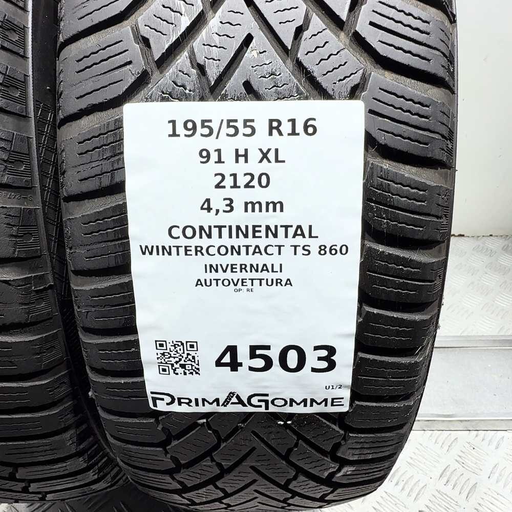 Gomme Usate 195 55 R16 XL 91H Continental Wintercontact TS 860 Invernali | Gomme Usate | PrimaGomme.it CONTINENTAL Wintercontact TS 860 195/55 R16 91H, dettaglio fotografico 3