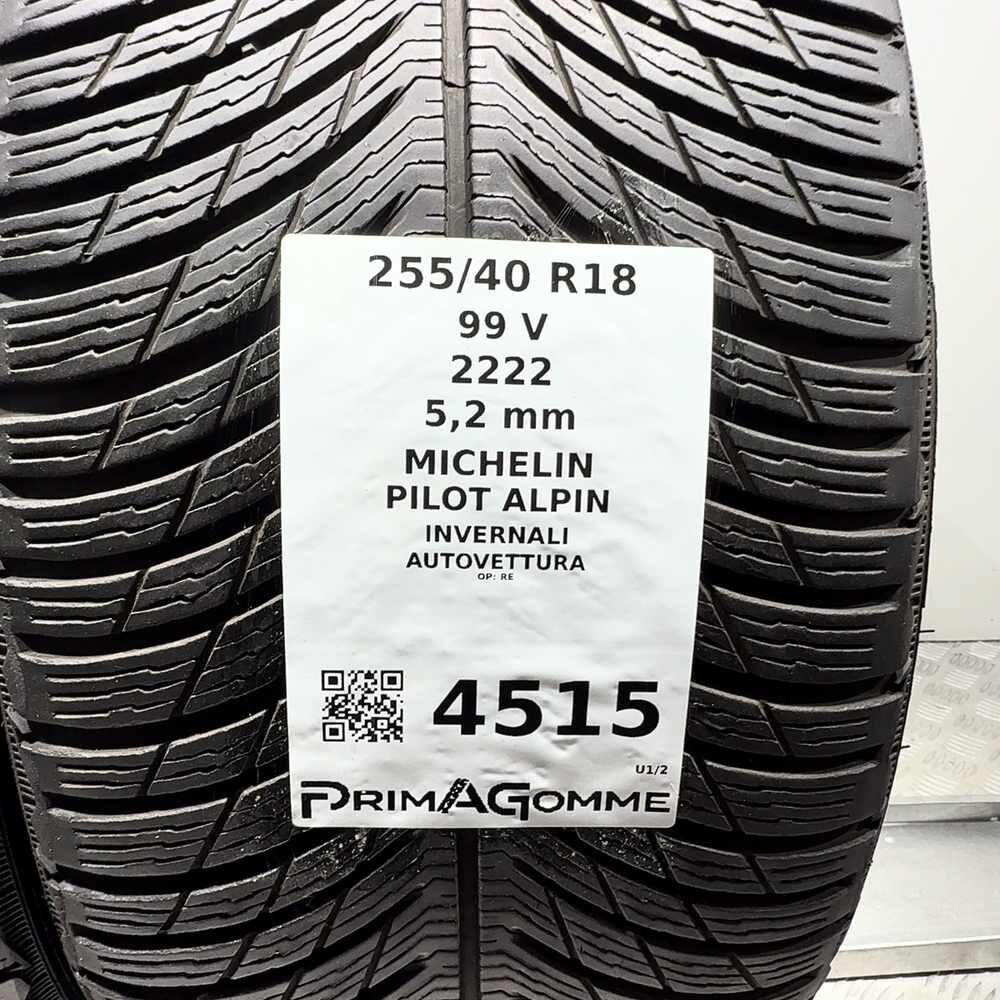 Gomme Usate 255 40 R18 99V Michelin Pilot Alpin 74% Invernali | Gomme Usate | PrimaGomme.it MICHELIN Pilot Alpin 255/40 R18 99V, dettaglio fotografico 3