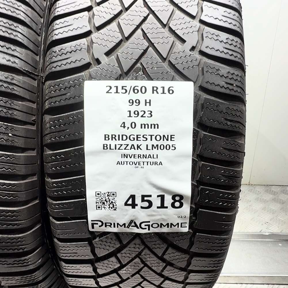 Gomme Usate 215 60 R16 99H Bridgestone Blizzak LM005 Invernali | Gomme Usate | PrimaGomme.it BRIDGESTONE Blizzak LM005 215/60 R16 99H, dettaglio fotografico 3