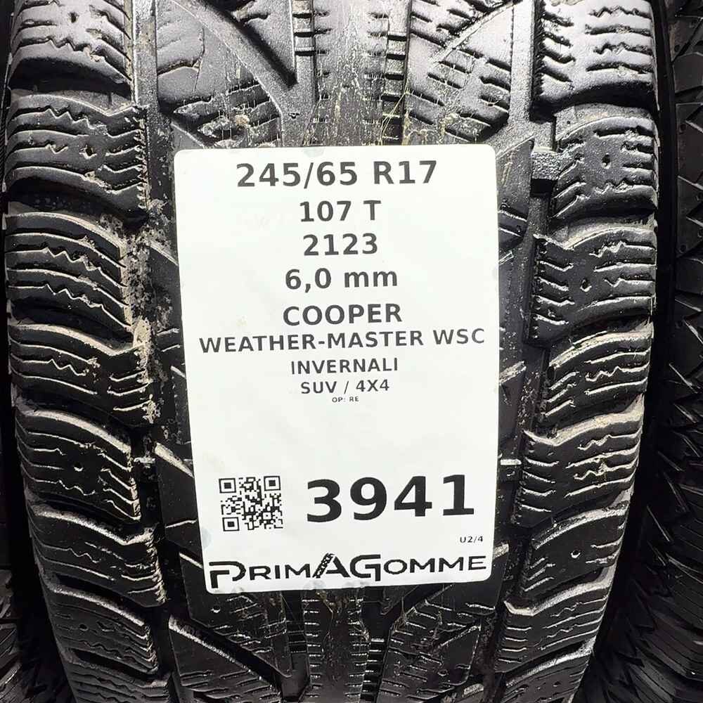 Gomme Usate 245 65 R17 107T Cooper Weather-Master Wsc 86% Invernali | Gomme Usate | PrimaGomme.it COOPER Weather-Master WSC 245/65 R17 107T, dettaglio fotografico 3