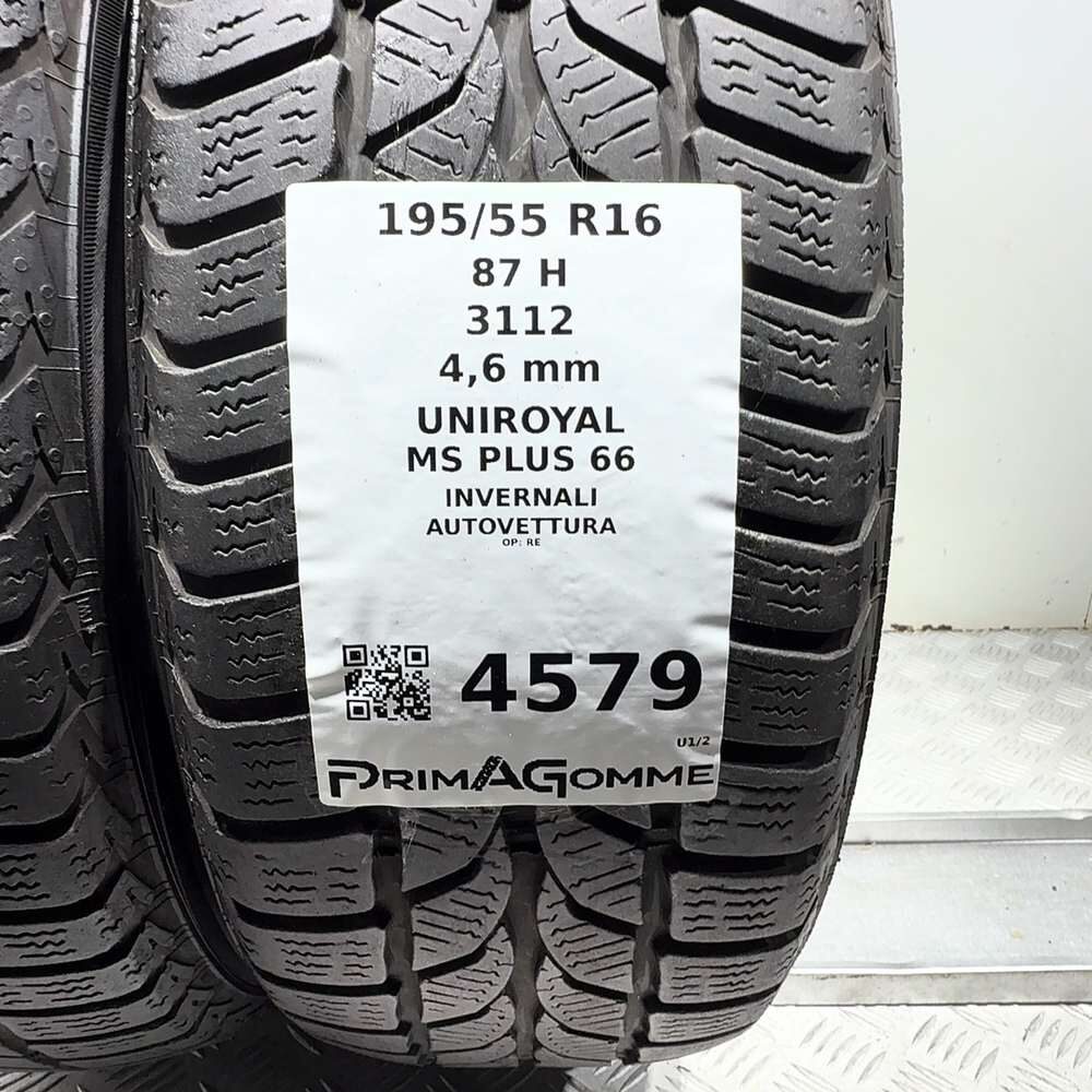 Gomme Usate 195 55 R16 87H Uniroyal MS Plus 66 Invernali | Gomme Usate | PrimaGomme.it UNIROYAL MS Plus 66 195/55 R16 87H, dettaglio fotografico 3
