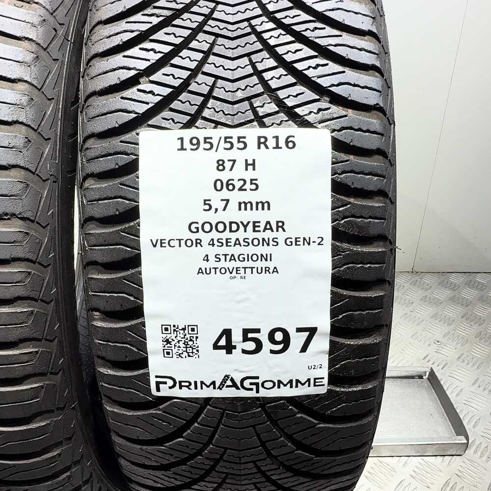 Gomme Usate 195 55 R16 87H Goodyear Vector 4Seasons Gen-2 81% 4 Stagioni | Gomme Usate | PrimaGomme.it GOODYEAR Vector 4Seasons Gen-2 195/55 R16 87H, dettaglio fotografico 3
