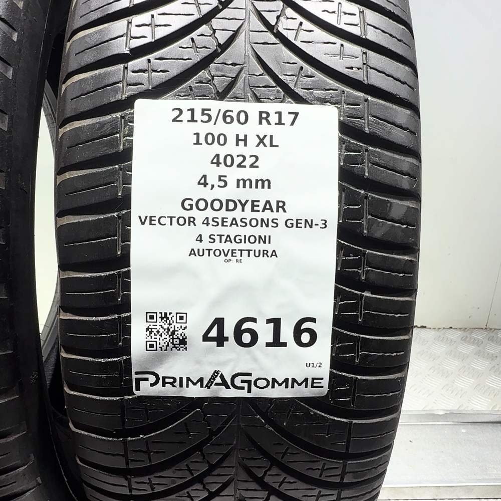 Gomme Usate 215 60 R17 100H XL Goodyear Vector 4Seasons Gen-3 4 Stagioni | Gomme Usate | PrimaGomme.it GOODYEAR Vector 4Seasons Gen-3 215/60 R17 100H, dettaglio fotografico 3