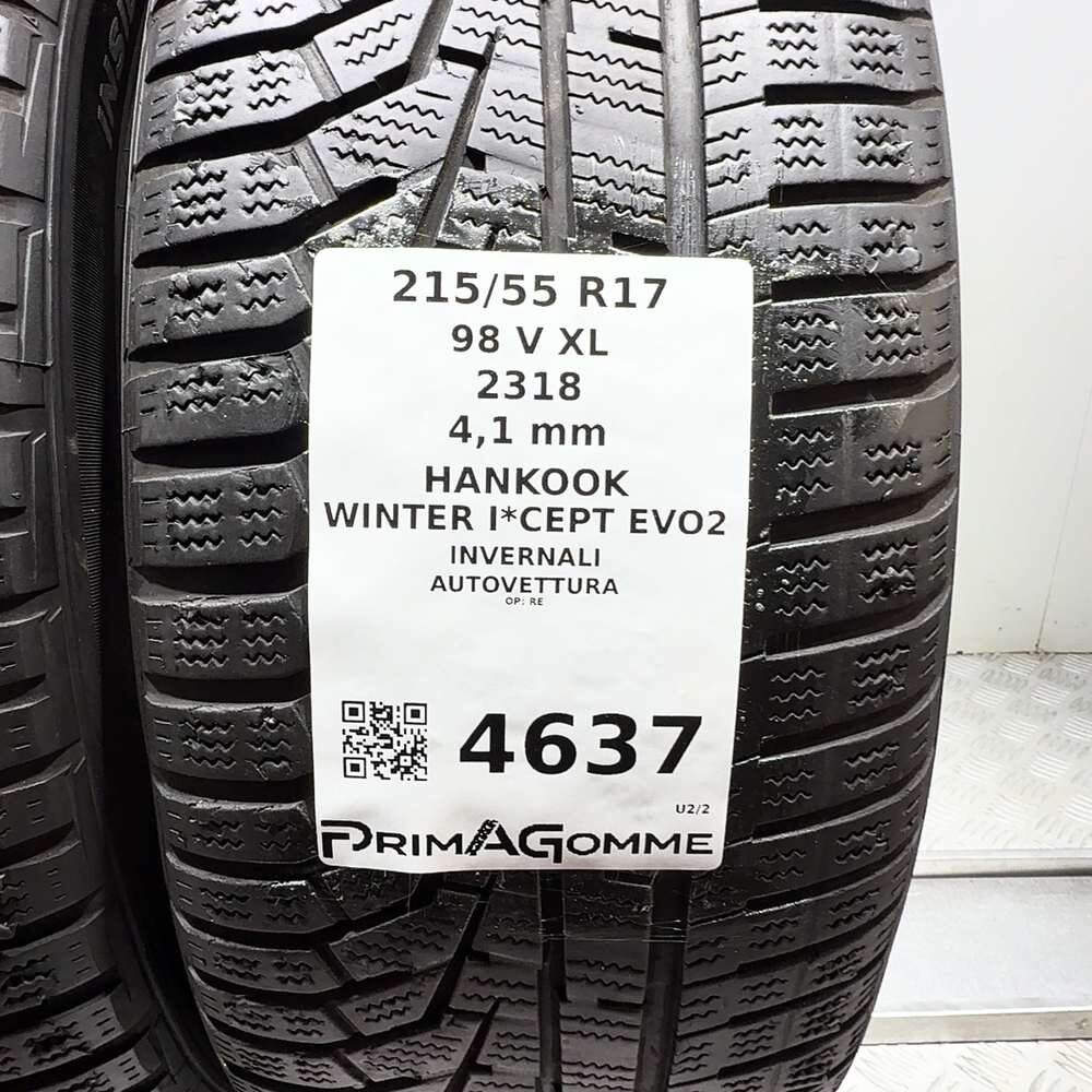 Gomme Usate 215 55 R17 98V XL Hankook Winter I*Cept Evo2 Invernali | Gomme Usate | PrimaGomme.it HANKOOK Winter I*Cept Evo2 215/55 R17 98V, dettaglio fotografico 3