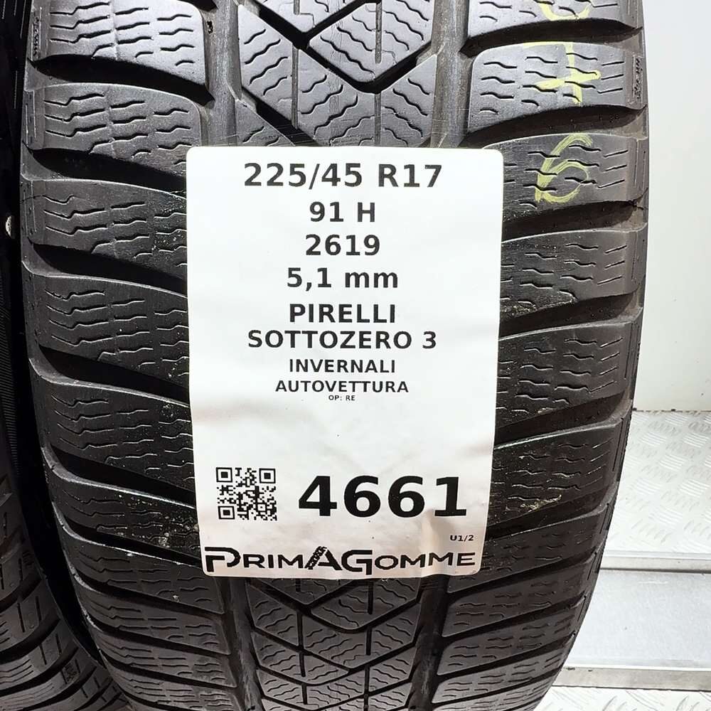 Gomme Usate 225 45 R17 91H Pirelli Sottozero 3 73% Invernali | Gomme Usate | PrimaGomme.it PIRELLI Sottozero 3 225/45 R17 91H, dettaglio fotografico 3