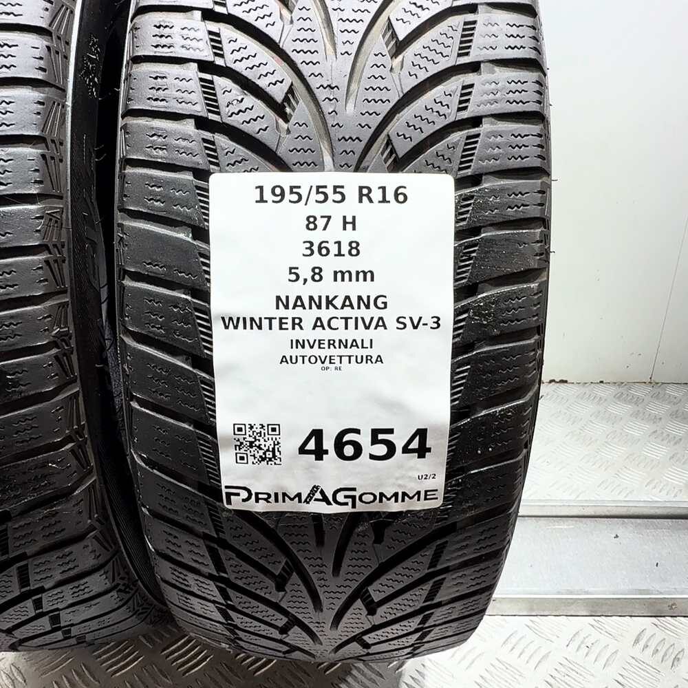 Gomme Usate 195 55 R16 87H Nankang Winter Activa SV-3 83% Invernali | Gomme Usate | PrimaGomme.it NANKANG Winter Activa SV-3 195/55 R16 87H, dettaglio fotografico 3
