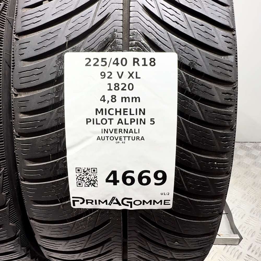 Gomme Usate 225 40 R18 92V XL Michelin Pilot Alpin 5 Invernali | Gomme Usate | PrimaGomme.it MICHELIN Pilot Alpin 5 225/40 R18 92V, dettaglio fotografico 3