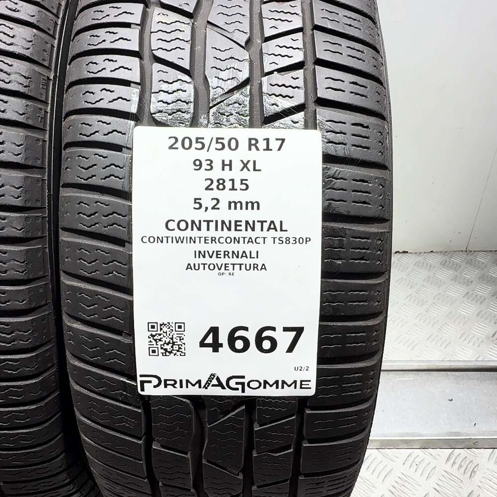 Gomme Usate 205 50 R17 93H XL Continental Contiwintercontact TS830P Invernali | Gomme Usate | PrimaGomme.it CONTINENTAL ContiWinterContact TS830P 205/50 R17 93H, dettaglio fotografico 3