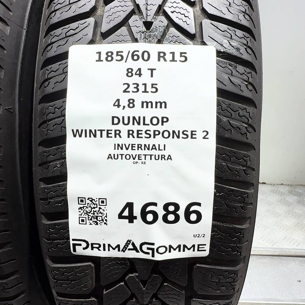 Gomme Usate 185 60 R15 84T Dunlop Winter Response 2 Invernali | Gomme Usate | PrimaGomme.it DUNLOP Winter Response 2 185/60 R15 84T, dettaglio fotografico 3