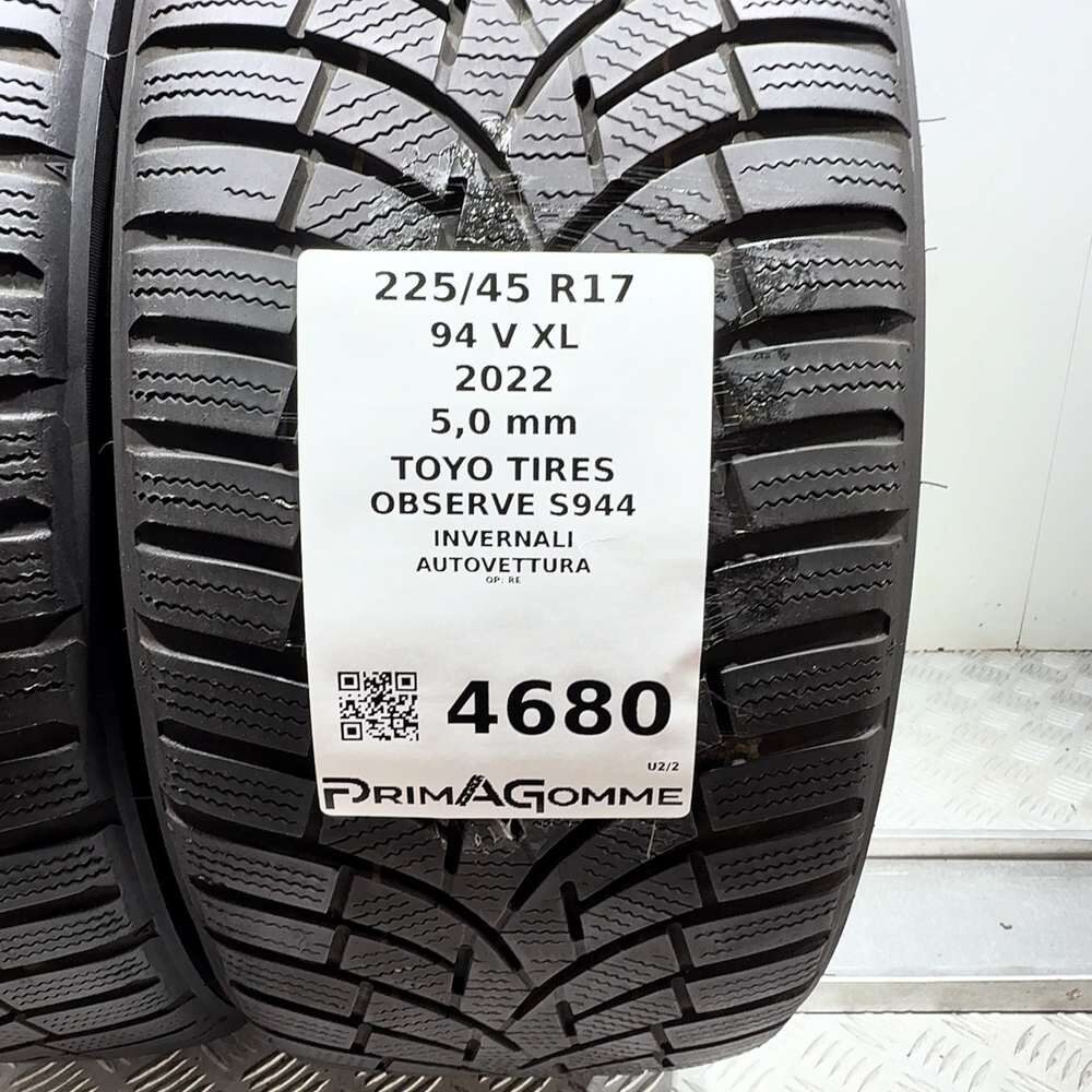Gomme Usate 225 45 R17 94V XL Toyo Tires Observe S944 71% Invernali | Gomme Usate | PrimaGomme.it TOYO TIRES Observe S944 225/45 R17 94V, dettaglio fotografico 3