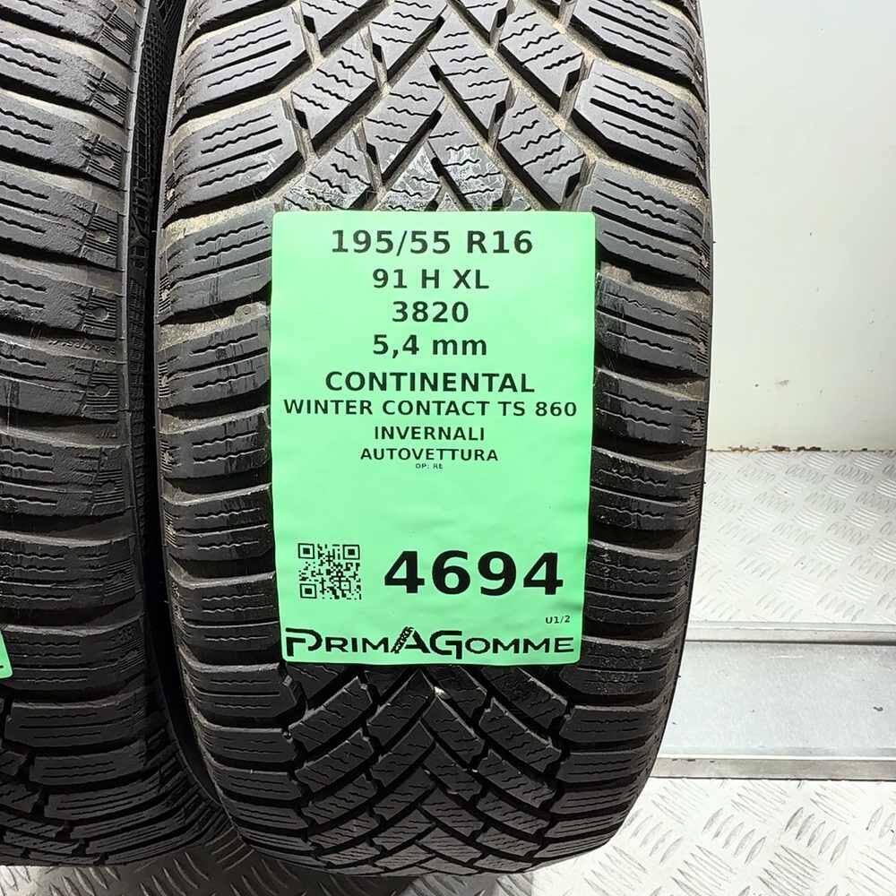 Gomme Usate 195 55 R16 91H XL Continental Winter Contact TS 860 77% Invernali | Gomme Usate | PrimaGomme.it CONTINENTAL Winter Contact TS 860 195/55 R16 91H, dettaglio fotografico 3