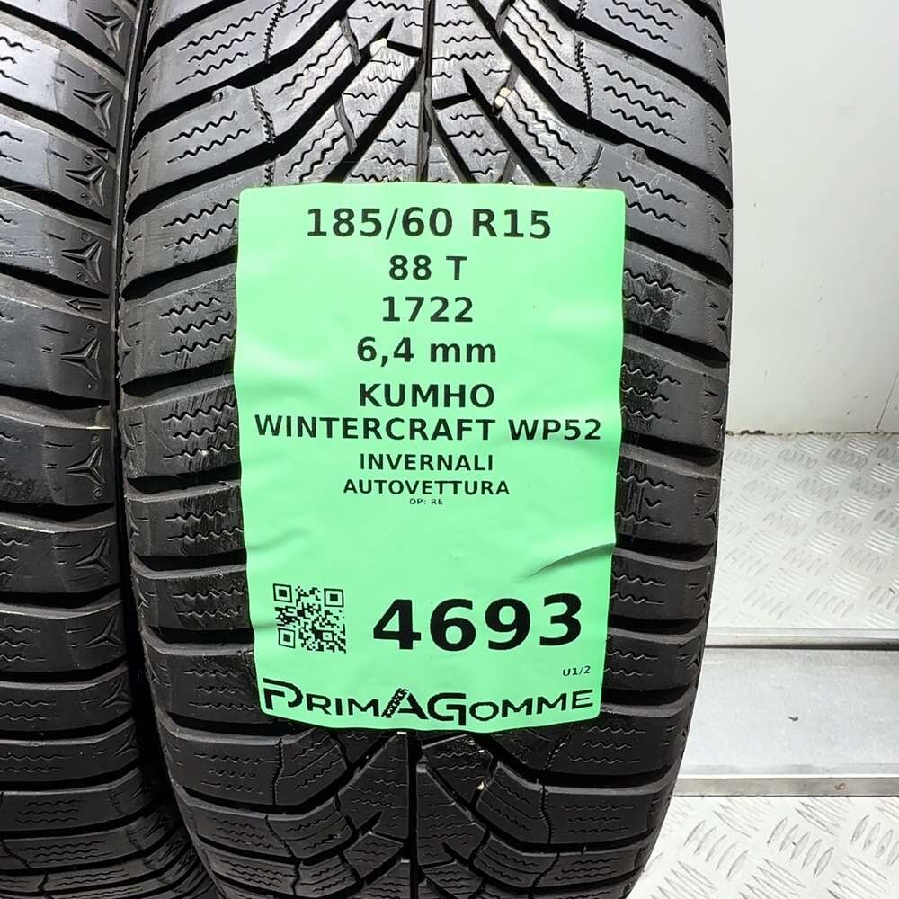 Gomme Usate 185 60 R15 88T Kumho Wintercraft WP52 91% Invernali | Gomme Usate | PrimaGomme.it Kumho Wintercraft WP52 185/60 R15 88T, dettaglio fotografico 3