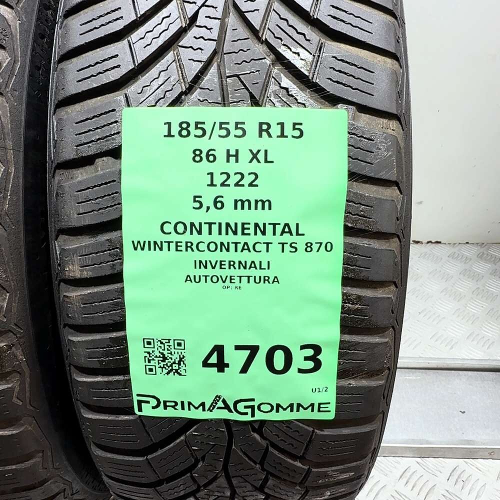 Gomme Usate 185 55 R15 86H XL Continental Wintercontact TS 870 80% Invernali | Gomme Usate | PrimaGomme.it CONTINENTAL Wintercontact TS 870 185/55 R15 86H, dettaglio fotografico 3