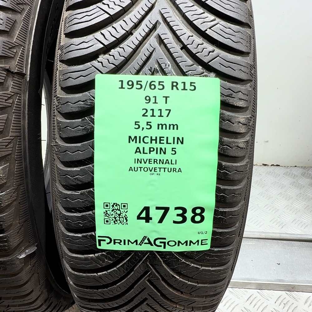 Gomme Usate 195 65 R15 91T Michelin Alpin 5 79% Invernali | Gomme Usate | PrimaGomme.it MICHELIN Alpin 5 195/65 R15 91T, dettaglio fotografico 3