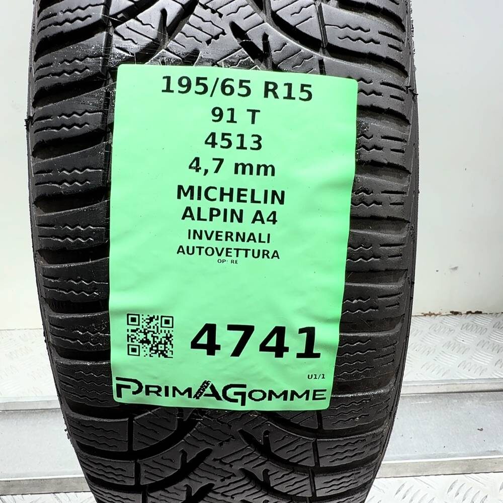 Gomma Usata 195 65 R15 91T Michelin Alpin A4 Invernale | Gomme Usate | PrimaGomme.it MICHELIN Alpin A4 195/65 R15 91T, dettaglio fotografico 3