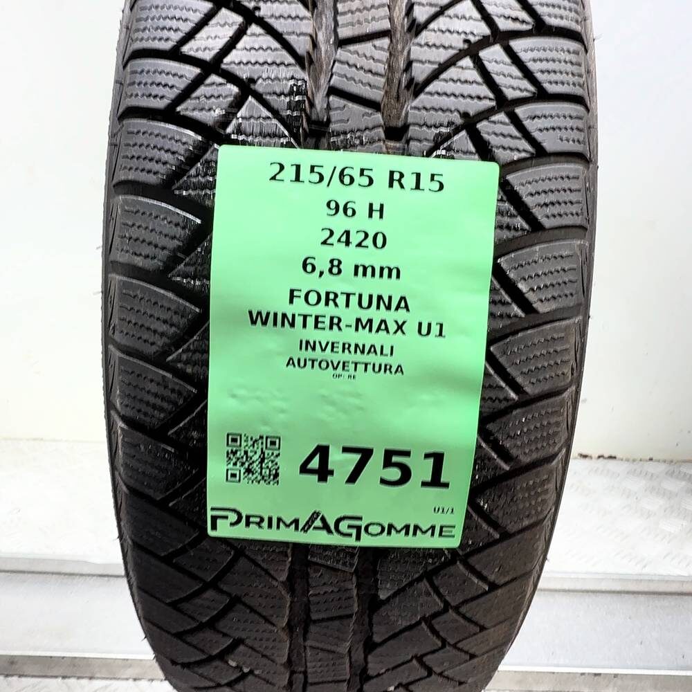 Gomma Usata 215 65 R15 96H Fortuna Winter-Max U1 97% Invernale | Gomme Usate | PrimaGomme.it FORTUNA Winter-Max U1 215/65 R15 96H, dettaglio fotografico 3