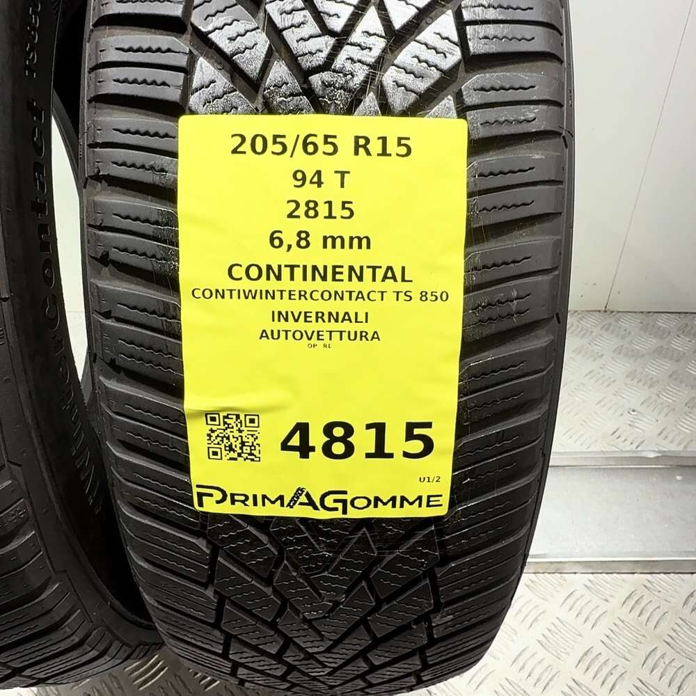 Gomme Usate 205 65 R15 94T Continental Contiwintercontact TS 850 97% Invernali | Gomme Usate | PrimaGomme.it CONTINENTAL Contiwintercontact TS 850 205/65 R15 94T, dettaglio fotografico 3