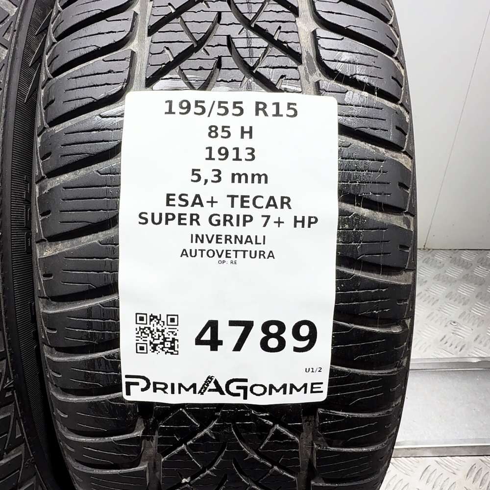 Gomme Usate 195 55 R15 85H Esa+ Tecar Super Grip 7+ HP 76% Invernali | Gomme Usate | PrimaGomme.it ESA+ TECAR Super Grip 7+ HP 195/55 R15 85H, dettaglio fotografico 3