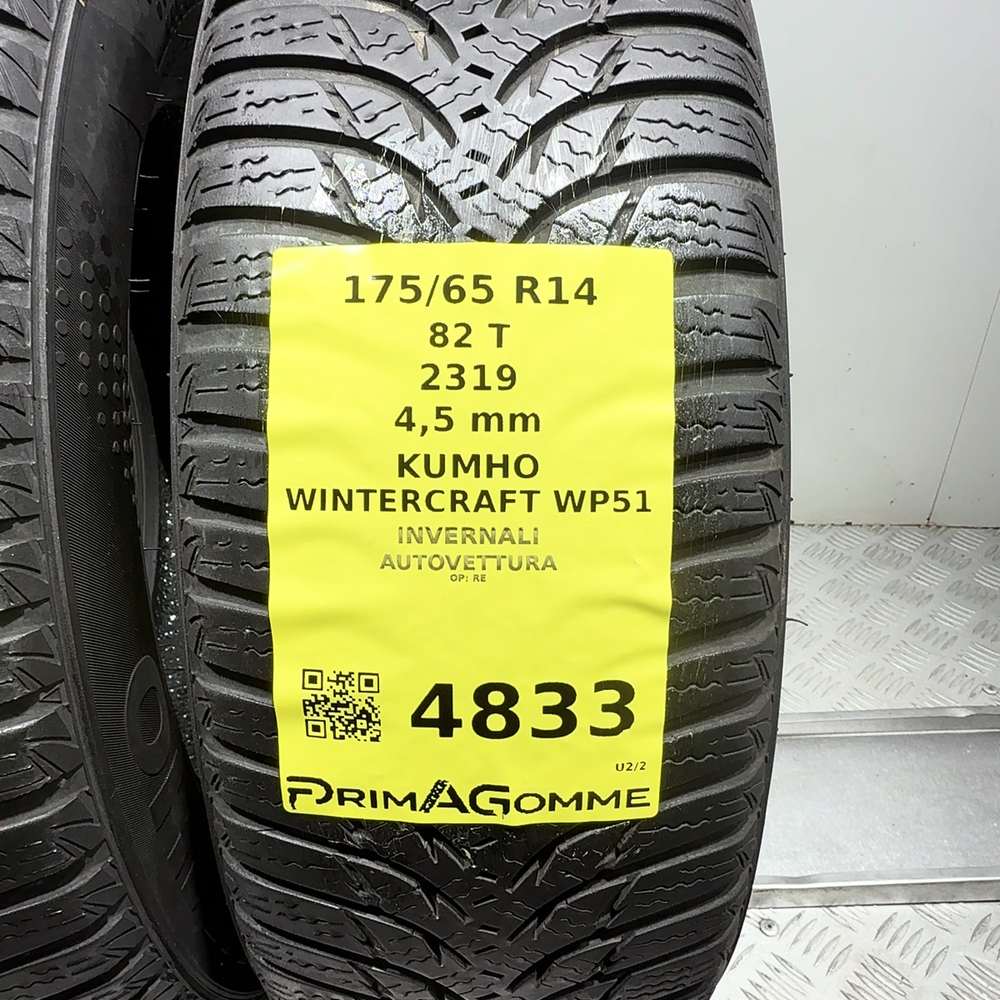 Gomme usate Kumho Wintercraft WP51 175/65 R14 82T – foto 03 | Prima Gomme Kumho Wintercraft WP51 175/65 R14 82T, dettaglio fotografico 3