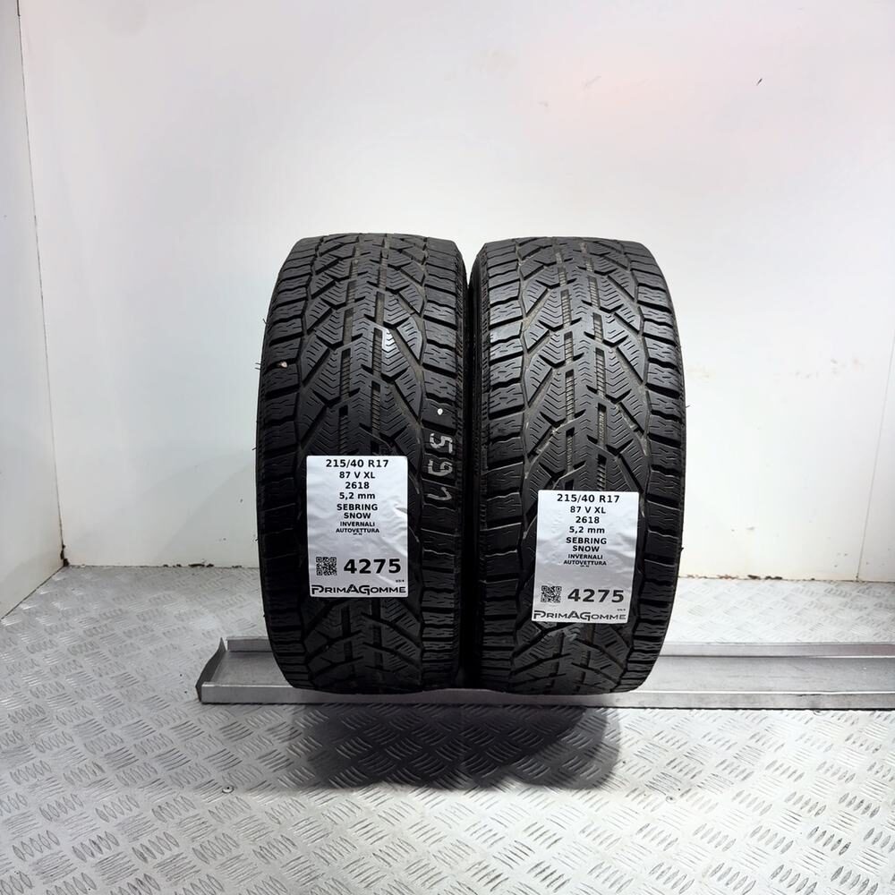 Gomme usate SEBRING Snow 215/40 R17 87V – foto 04 | Prima Gomme SEBRING Snow 215/40 R17 87V, dettaglio fotografico 4