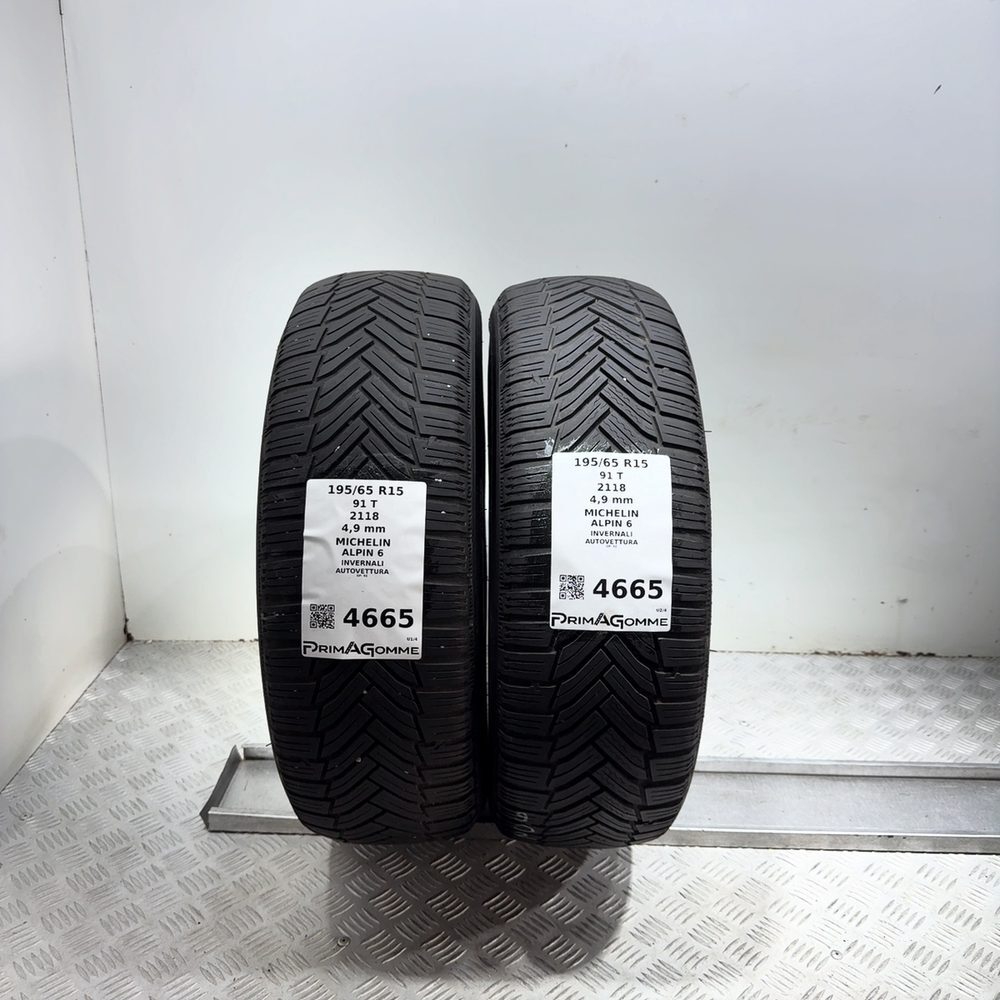 Gomme Usate 195 65 R15 91T Michelin Alpin 6 Invernali | Gomme Usate | PrimaGomme.it MICHELIN Alpin 6 195/65 R15 91T, dettaglio fotografico 4