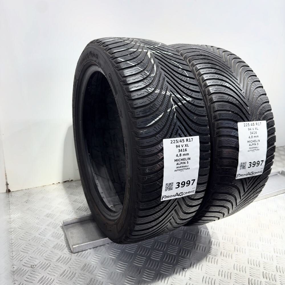 Gomme Usate 225 45 R17 94V XL Michelin Alpin 5 Invernali | Gomme Usate | PrimaGomme.it MICHELIN Alpin 5 225/45 R17 94V, dettaglio fotografico 5