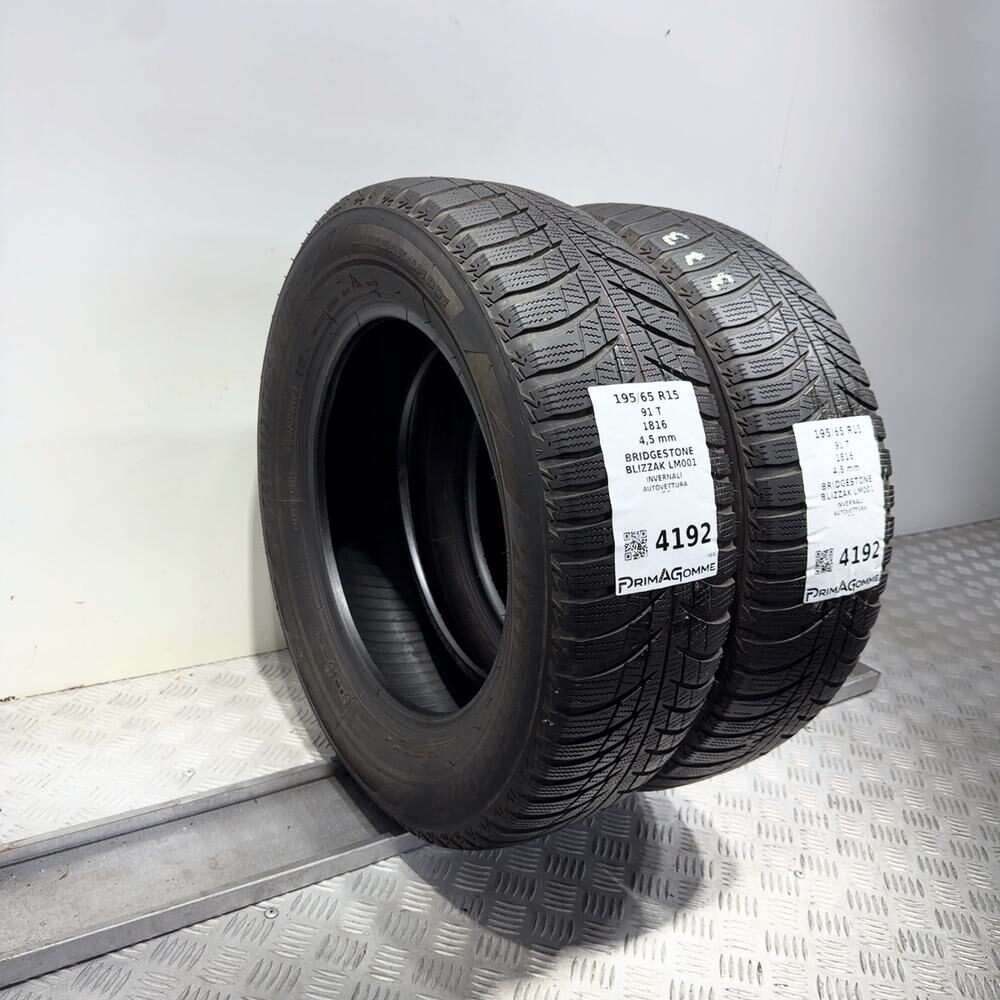 Gomme usate BRIDGESTONE Blizzak LM001 195/65 R15 91T – foto 05 | Prima Gomme BRIDGESTONE Blizzak LM001 195/65 R15 91T, dettaglio fotografico 5
