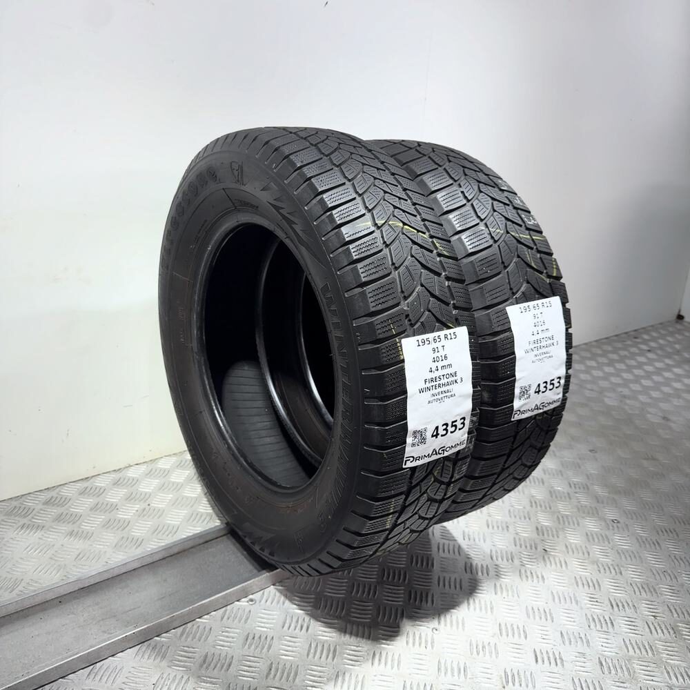 Gomme usate FIRESTONE Winterhawk 3 195/65 R15 91T – foto 05 | Prima Gomme FIRESTONE Winterhawk 3 195/65 R15 91T, dettaglio fotografico 5