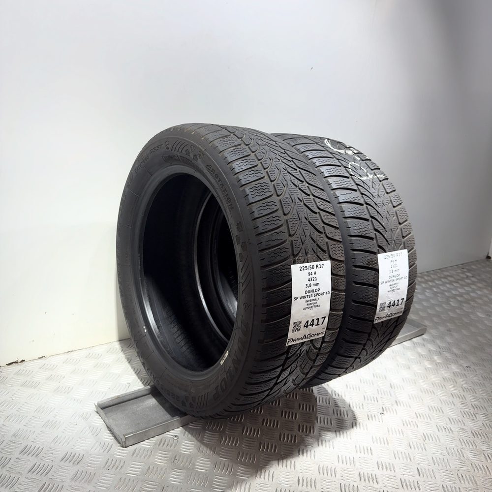 Gomme Usate 225 50 R17 94H Dunlop SP Winter Sport 4D RunFlat Invernali | Gomme Usate | PrimaGomme.it DUNLOP SP Winter Sport 4D 225/50 R17 94H, dettaglio fotografico 5