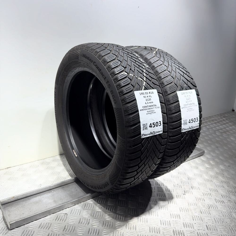 Gomme Usate 195 55 R16 XL 91H Continental Wintercontact TS 860 Invernali | Gomme Usate | PrimaGomme.it CONTINENTAL Wintercontact TS 860 195/55 R16 91H, dettaglio fotografico 5