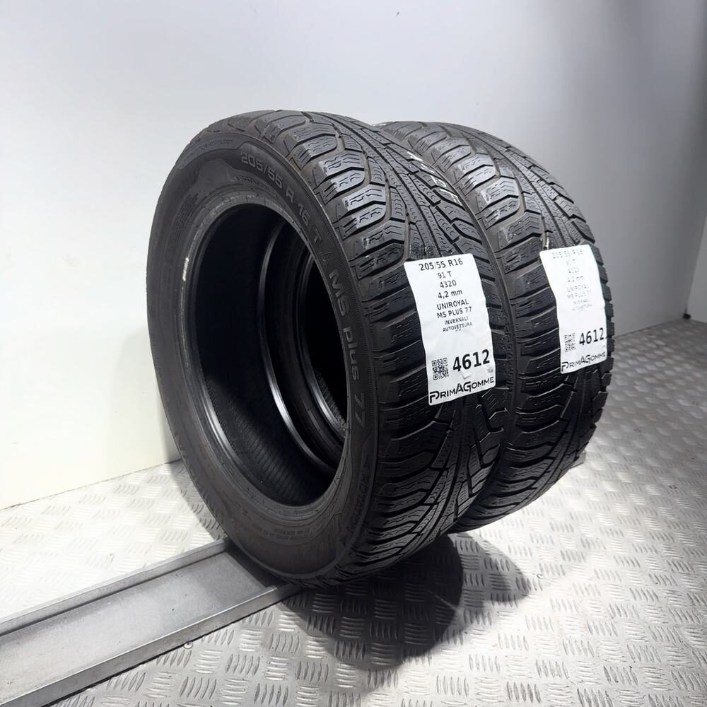 Gomme Usate 205 55 R16 91T Uniroyal MS Plus 77 Invernali | Gomme Usate | PrimaGomme.it UNIROYAL MS PLUS 77 205/55 R16 91T, dettaglio fotografico 5