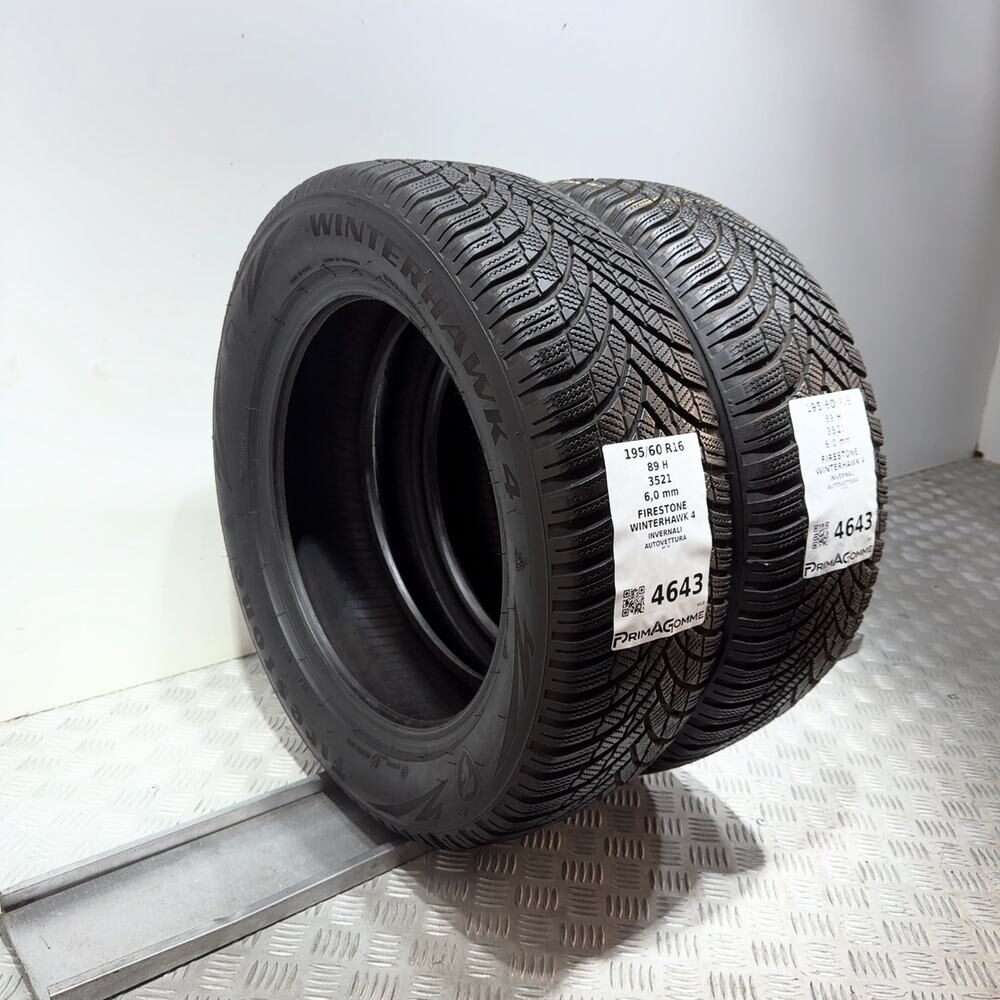 Gomme Usate 195 60 R16 89H Firestone Winterhawk 4 86% Invernali | Gomme Usate | PrimaGomme.it FIRESTONE Winterhawk 4 195/60 R16 89H, dettaglio fotografico 5